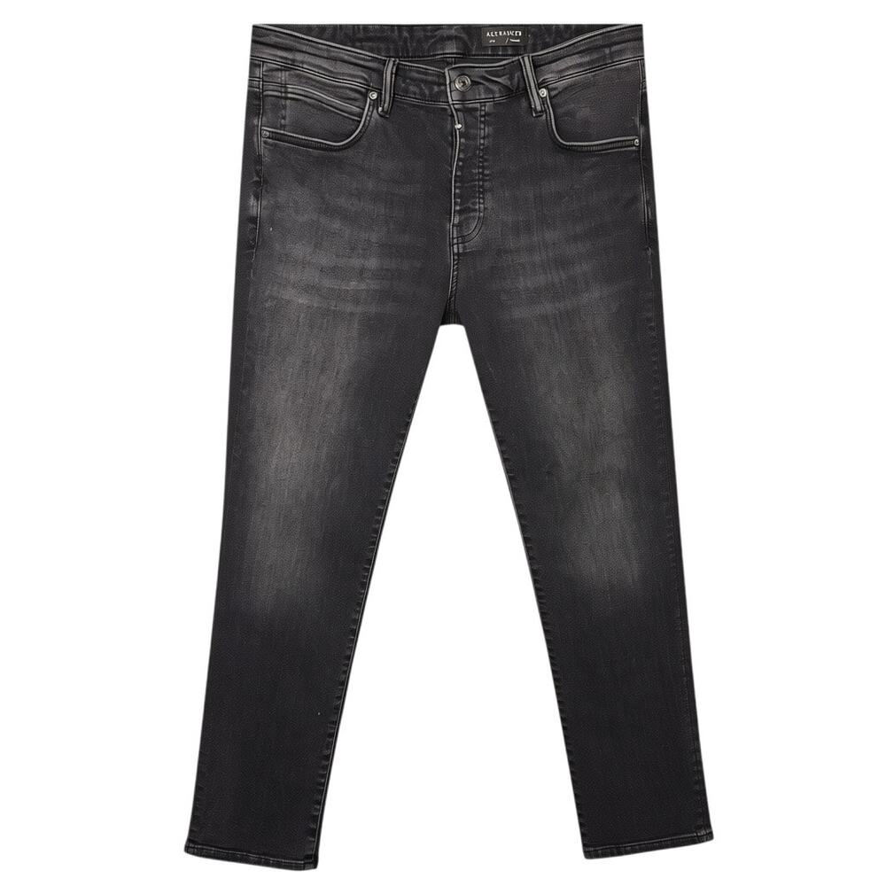 AllSaints Men's Sid Skinny Fit Stretch Denim Jeans Pants Faded Wash Black 34x30